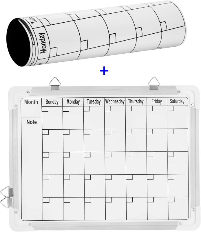 Photo 1 of Hineway 2 Dry Erase Board Calendar for Fridge Wall 16X12'' Magnetic Small Whiteboards Planning Boards
