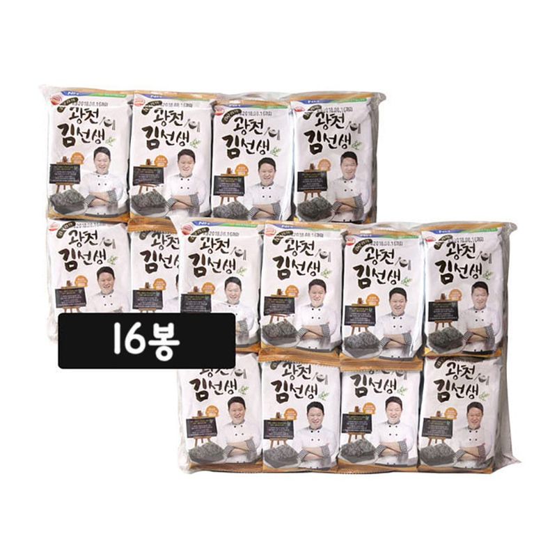 Photo 1 of [NongHyup] Roasted Seasoned Laver, Natural Product of Korea, Dried Seaweed Nori Sheets Snacks, Gwangcheon Kim, Gwangcheon Nonghyup Kimgura Lunch Box Seaweed, 100% Korean (4g/0.14oz X 16 Packs)
NO EXP DATE SHOWN 