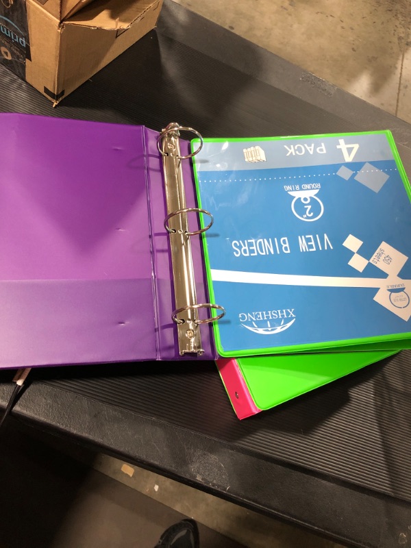 Photo 1 of 4Pack 2 Inch Round 3 Ring Binder View Binders with 2 Pockets