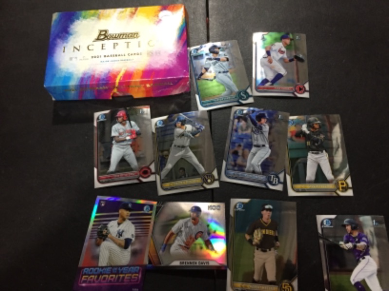 Photo 3 of 2021 Bowman Inception Baseball  1 Pack Hobby Box- OPENED PACKAGING 