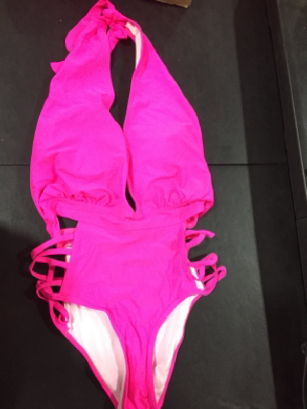 Photo 1 of  Magenta pink one piece sexy swimsuit. Size S