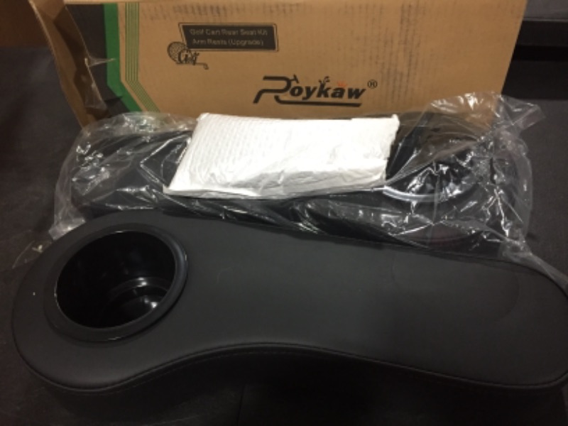 Photo 1 of 10L0L Universal Golf Cart Rear Seat Armrest with Cup Holder for EZGO, Club Car, Yamaha, Set of 2