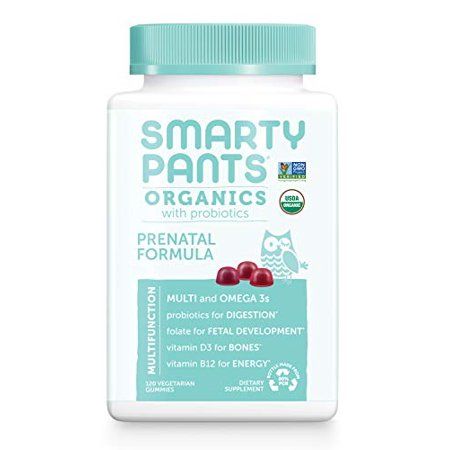 Photo 1 of Daily Organic Gummy Prenatal Multivitamin: Probiotic, Vitamin C, D3 & Zinc for Immunity, Biotin, Omega 3, Selenium, Methyl B12 for Energy by SmartyPan
