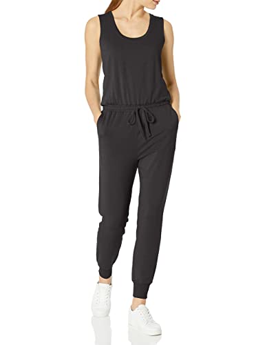 Photo 1 of Amazon Essentials Women's Studio Terry Fleece Jumpsuit, Black, X-Small (Size: X-Small)