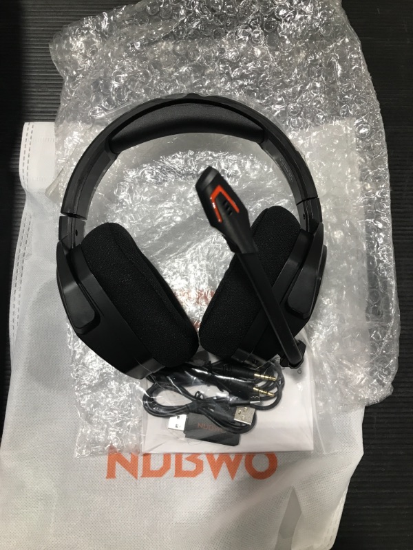 Photo 2 of NUBWO N16 Stereo Gaming Headset with Noise Canceling Mic, Work from Home Headphones with mic for PS5, PS4, Xbox One, Nintendo Switch Lite, PC, Laptop, Mac
