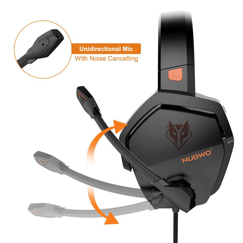 Photo 1 of NUBWO N16 Stereo Gaming Headset with Noise Canceling Mic, Work from Home Headphones with mic for PS5, PS4, Xbox One, Nintendo Switch Lite, PC, Laptop, Mac
