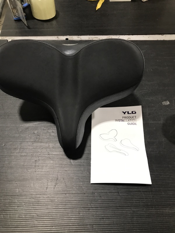 Photo 1 of YLG Oversized Comfort Bike Seat Comfortable Replacement Bike Saddle Memory Foam Soft Bike Saddle Waterproof Universal Fit Bicycle Seat