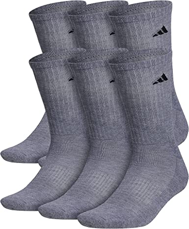 Photo 1 of Adidas Men's Athletic Cushioned Crew Socks (6-pair)