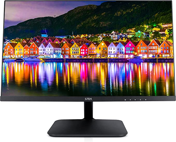 Photo 1 of GTEK 24 Inch 75Hz Frameless Computer Monitor, FHD 1080p LED Display, LCD Screen, HDMI VGA, Refresh Rate, VESA Mountable - F2407V/ SELLING FOR PARTS ONLY 
