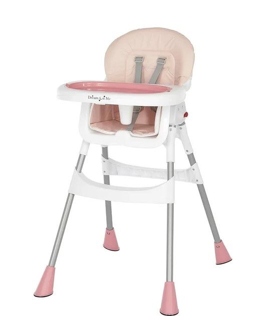 Photo 1 of Dream On Me Portable 2-In-1 Table Talk High Chair, Pink
