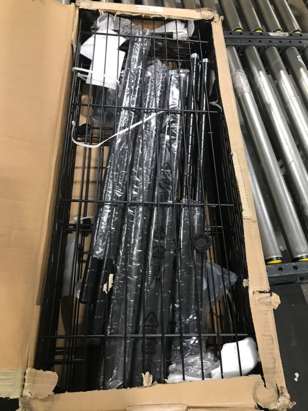 Photo 1 of AmazonBasics 4-Shelf Shelving Unit on 3'' Casters, Black