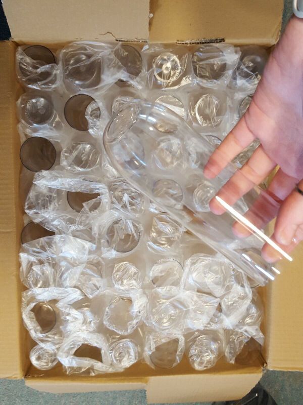 Photo 2 of 48 Stemless Plastic Champagne Flutes 9 Oz Glasses Mimosa Shatterproof