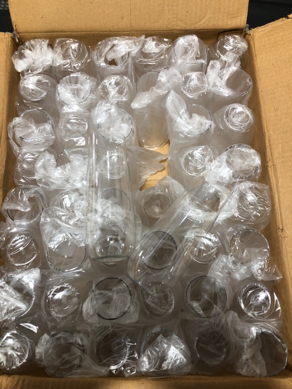 Photo 1 of 48 Stemless Plastic Champagne Flutes 9 Oz Glasses Mimosa Shatterproof