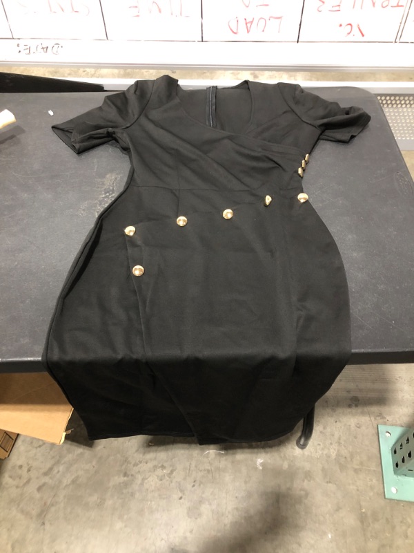 Photo 1 of Black Dress with Gold Buttons