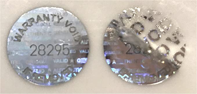 Photo 1 of 120 Silver Round Holographic Labels, Tampered Evident Tinted Covered, Unique Serialization Size: 0.625" Diameter (16mm)

