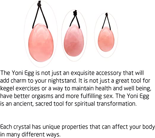 Photo 1 of  Yoni Eggs for Women 3Pcs Rose Quartz Yoni Stones Pelvic Floor Muscle Exercise Training, Healing Pleasure Massage Stick, Bladder Control Tightening Kegel Egg Device