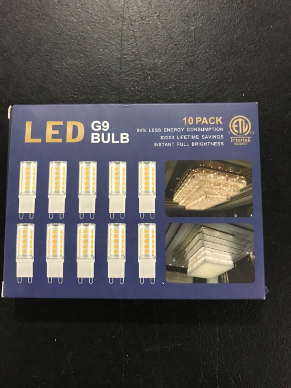 Photo 2 of 10 Pack G9 LED Bulb 3000K Warm White 40 Watt G9 Halogen Equivalent, Golspark Ceramic Bi Pin Base G9 Bulb for Chandelier, Bathroom Light Bulbs, 120V 400LM 360°Beam Angle Non-dimmable
