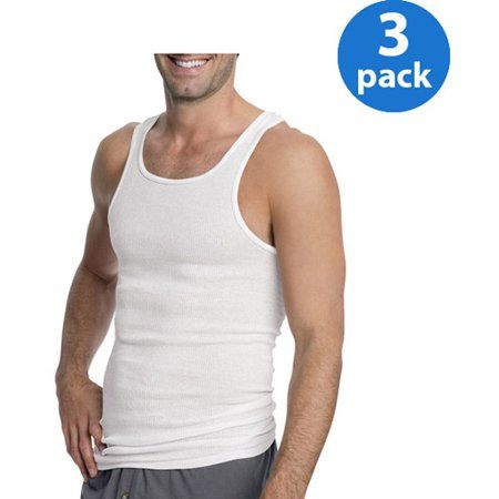 Photo 1 of 372-L Mens Tank - Large, White
