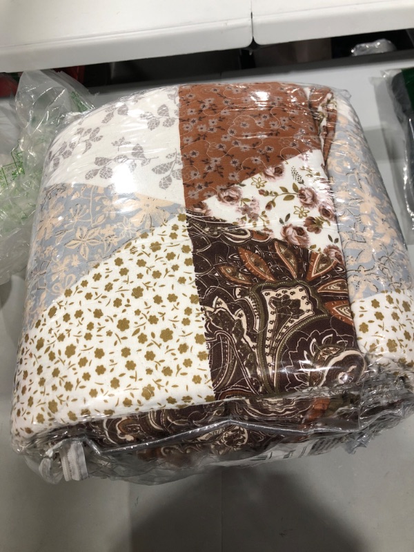 Photo 1 of 3 PIECE KING QUILT BROWN