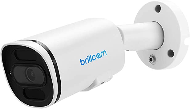 Photo 1 of Brillcam PoE Camera, 6MP IP Camera, 100ft Night Vision, Outdoor Security Camera, 2.8mm Lens, IP67 Weatherproof, Built-in Mic/SD Slot, 128GB SD Card(Not Included), Human/Motion Detection
