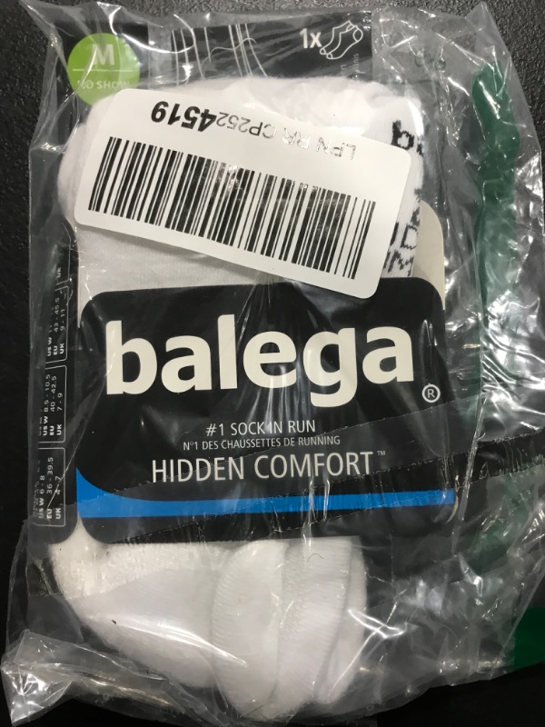 Photo 1 of Balega Hidden Comfort No-Show Running Socks for Men and Women (1 Pair), White, Medium