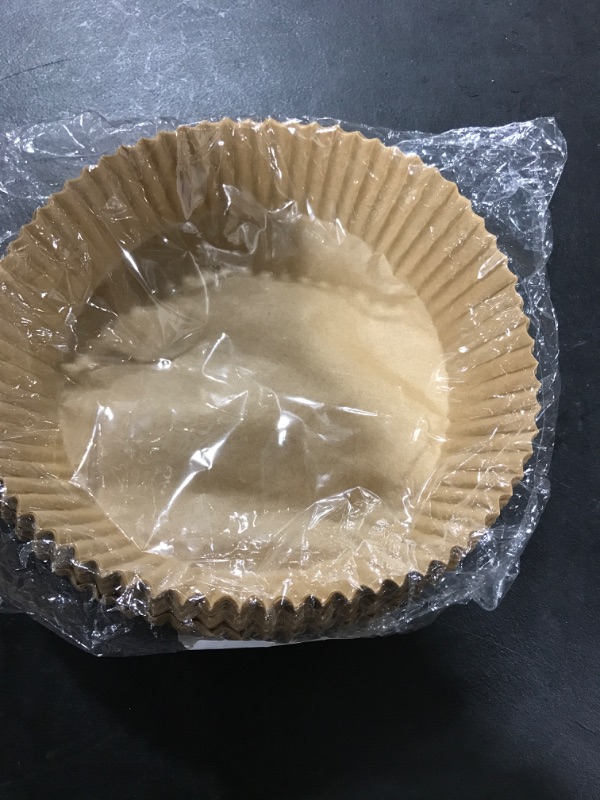 Photo 1 of Air Fryer Disposable Paper Liner, 100PCS Non-stick Disposable Air Fryer Liners, Oil-proof, Water-proof, Parchment Baking Paper Sheets for Baking Roasting Frying Microwave (Original Wood Color-100 PCS)

