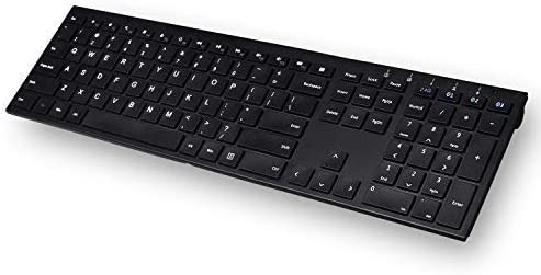 Photo 1 of Rechargeable Wireless Keyboard, Compact Full Size Wireless Keyboard (Black)
No Mouse 