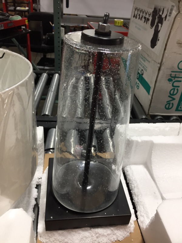 Photo 1 of seeded glass table lamp 