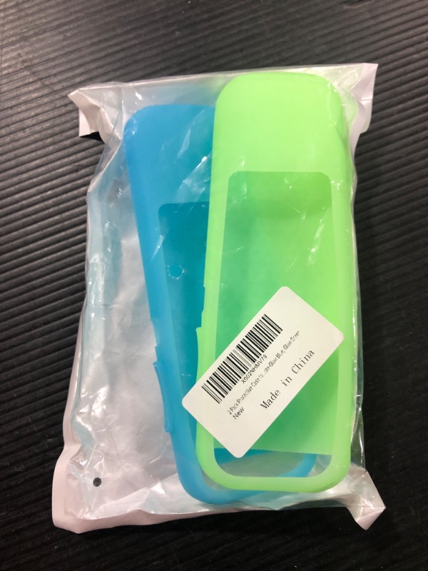 Photo 1 of 2 Pack Protective Case for TCL Roku TV Steaming Stick 3600R/3800/3900 Remote, Silicone Cover Roku Voice/Express/Premiere Remote Controller Skin, Replacement Sleeve Protector-Glow Green,Glow Blue
