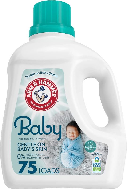 Photo 1 of ARM & HAMMER Baby, 75 Loads Liquid Laundry Detergent, 118.1 Fl oz
