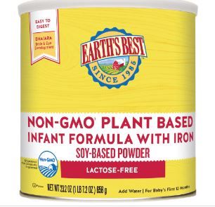 Photo 1 of Earth's Best Plant Based Baby Formula Soy Based Powder Infant Formula with Iron Lactose Free Non-GMO Omega-3 DHA and Omega-6 ARA 21 Oz