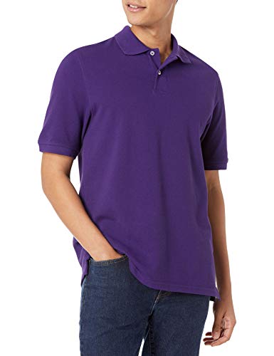Photo 1 of Amazon Essentials Men's Regular-Fit Cotton Pique Polo Shirt (Available in Big & Tall), Dark Purple, X-Large
