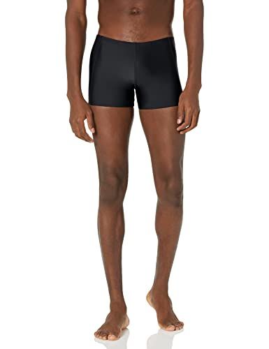 Photo 1 of Amazon Essentials Men's Square Swim Brief, Black, X-Small
