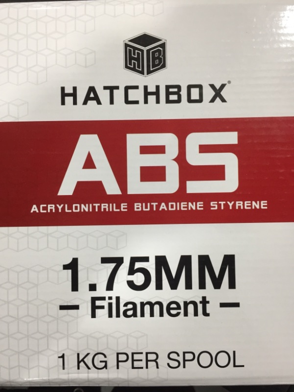 Photo 3 of Hatchbox ABS 3D Printer Filament, Dimensional Accuracy, 1 kg Spool, White