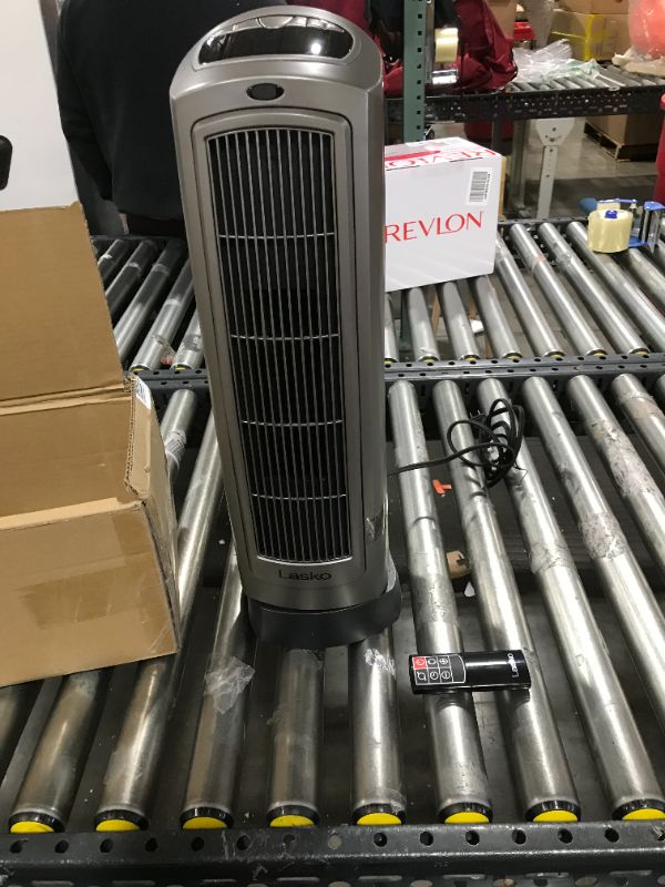 Photo 2 of Lasko 1500W Digital Ceramic Space Heater with Remote, 755320, Silver