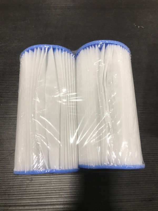 Photo 1 of Pool Filter Cartridge Easy Set - Pool Filters Type A or C Replacement for Inflatable Pools Hot Tub Spa Compatible with Intex, Bestway, Summer Waves Above Ground Pool Pump 1000 GPH,2 Pack