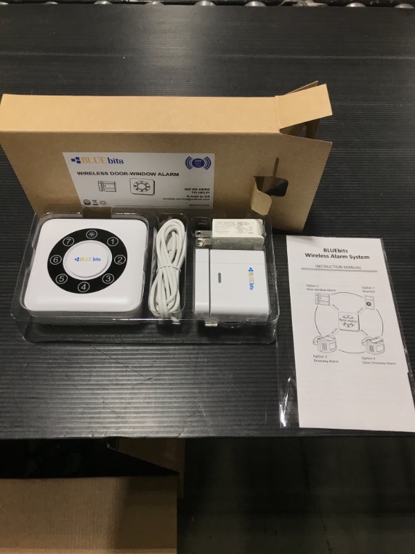 Photo 1 of BLUEbits® Open Window Door Detector Kit/ Opening Detection / 500 Feet Wireless Transmission Range / Home Security Alarm System (White 1 Receiver + 1 Contact Sensor)

