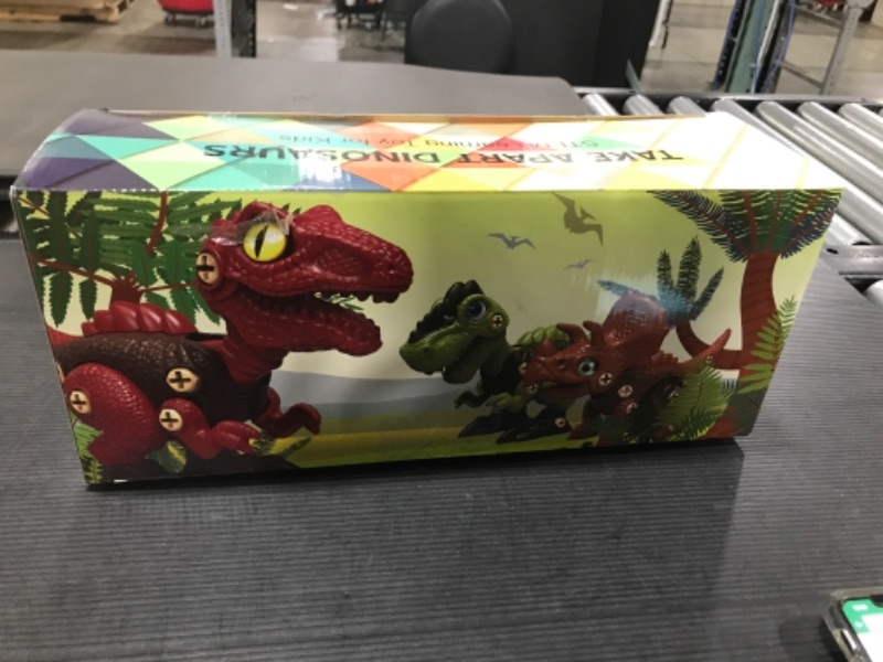 Photo 2 of 3 Pcs Take Apart Dinosaur Toys for 3 4 5 6 7 Year Old Boys Birthday Gifts with Dinosaur Eggs, Kids STEM Toys Dinosaur Toys for Kids 3-5 5-7 with Electric Drill
