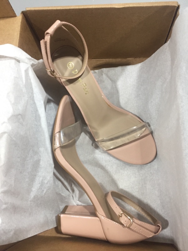 Photo 1 of BLUSH HEELED STRAP SHOES 7