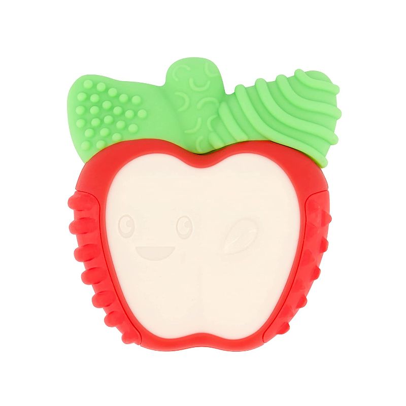Photo 1 of Infantino Lil' Nibblers Vibrating Apple Teether, Soft-Textured Silicone for Sensory Exploration, Teething Relief, Helps Soothe Sore Gums, Babies & Toddlers
