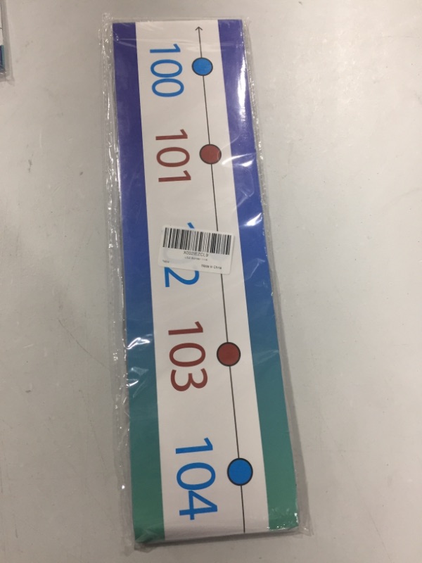 Photo 2 of Blue Number Line Bulletin Board Border, -100 to 100 Classroom Decoration Set for Classroom Wall/Bulletin Board/Math Classes
