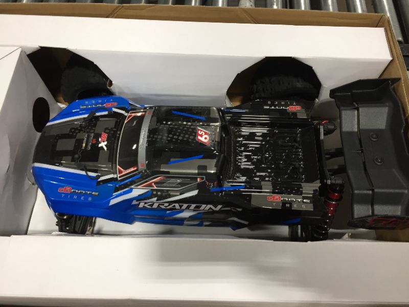 Photo 2 of ARRMA 1/8 KRATON 6S V5 4 Wheel Drive BLX Speed Monster RC Truck with Spektrum Firma RTR Transmitter and Receiver Included Batteries and Charger Required Blue ARA8608V5T2 Trucks Electric RTR Other
