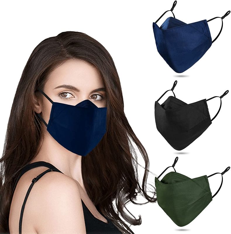 Photo 1 of (10 pack // 30 total) Face Mask Reusable, Cloth Face Masks Washable Cotton Adjustable Fabric Masks with Filter Pocket/Nose Wire for Women, Men
