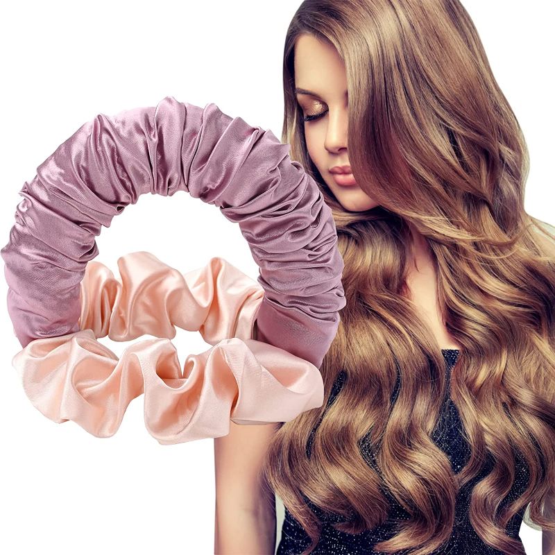 Photo 1 of (2 pack) Heatless Hair Curler,2022 New Heatless Curling Headband for Long Hair No Heat Curls Headband Sleep In Overnight