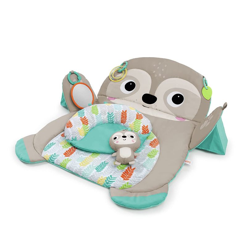 Photo 1 of Bright Starts Tummy Time Prop & Play Baby Activity Mat with Support Pillow & Taggies - Sloth 36 x 32.5 in, Age Newborn+
