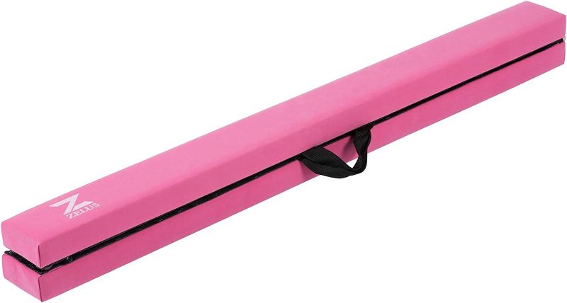 Photo 1 of ZELUS 8'/9.5' Folding Gymnastics Balance Beam, Floor Balance Beam w/Carry Handles Anti-Slip Base for Kids, Beginners & Professional Gymnasts
