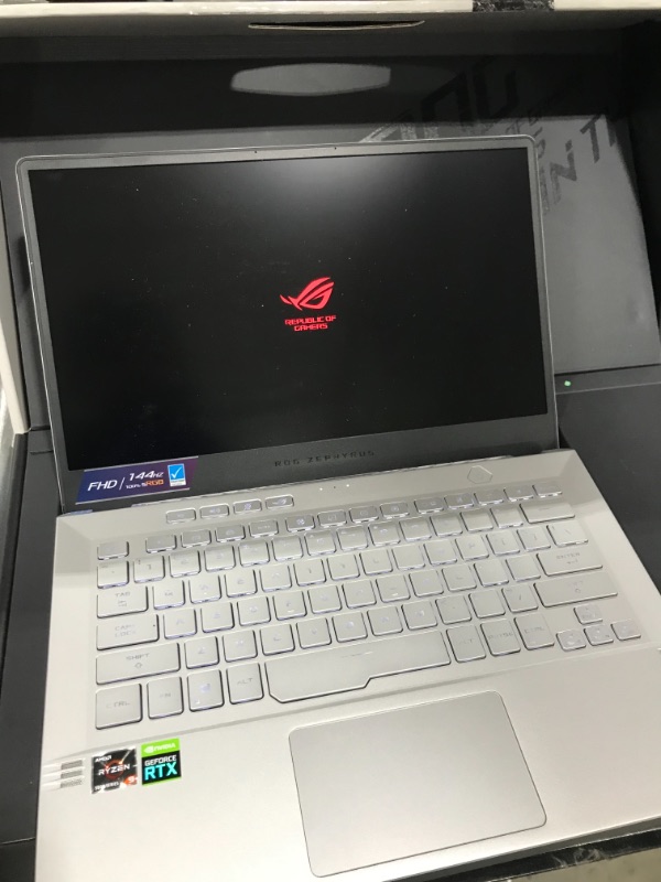 Photo 5 of ASUS - ROG Zephyrus 14" Gaming Laptop - AMD Ryzen 9 - 16GB Memory - NVIDIA GeForce RTX 3060 - 1TB SSD - Moonlight White