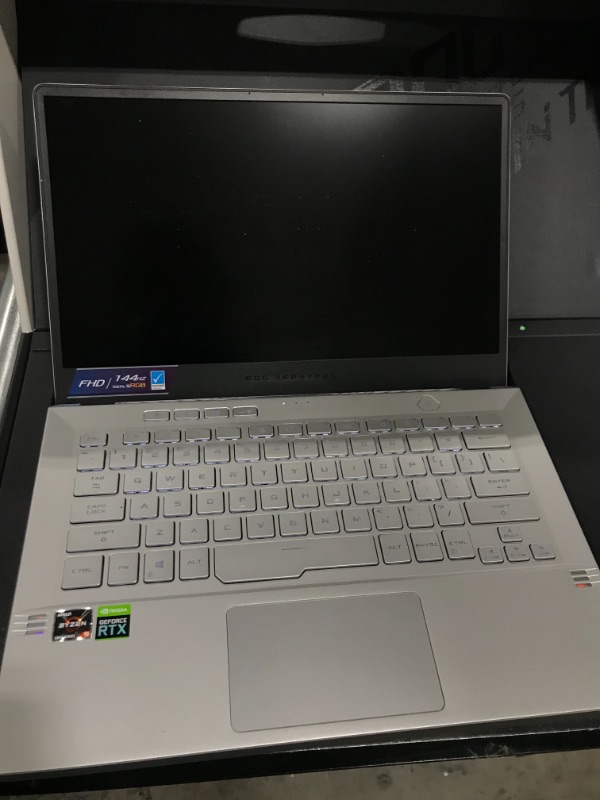 Photo 3 of ASUS - ROG Zephyrus 14" Gaming Laptop - AMD Ryzen 9 - 16GB Memory - NVIDIA GeForce RTX 3060 - 1TB SSD - Moonlight White