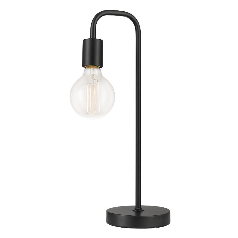 Photo 1 of 18 in. Black Table Lamp