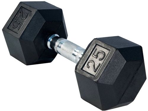 Photo 1 of 25lb Rubber Hex Dumbell